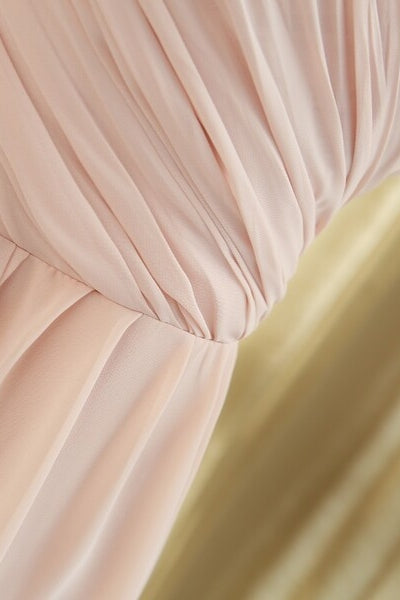 Off the Shoulder Blush Pink Bridesmaid Dress Blush Pink / US 6 Off the Shoulder Blush Pink Bridesmaid Dress Blush Pink / US 6