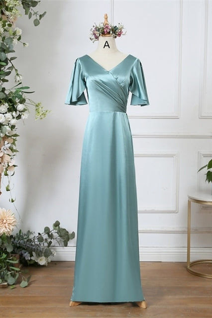 Pale Turquoise Floor Length Mismatched Bridesmaid Dresses Pale Turquoise / US 12 / B