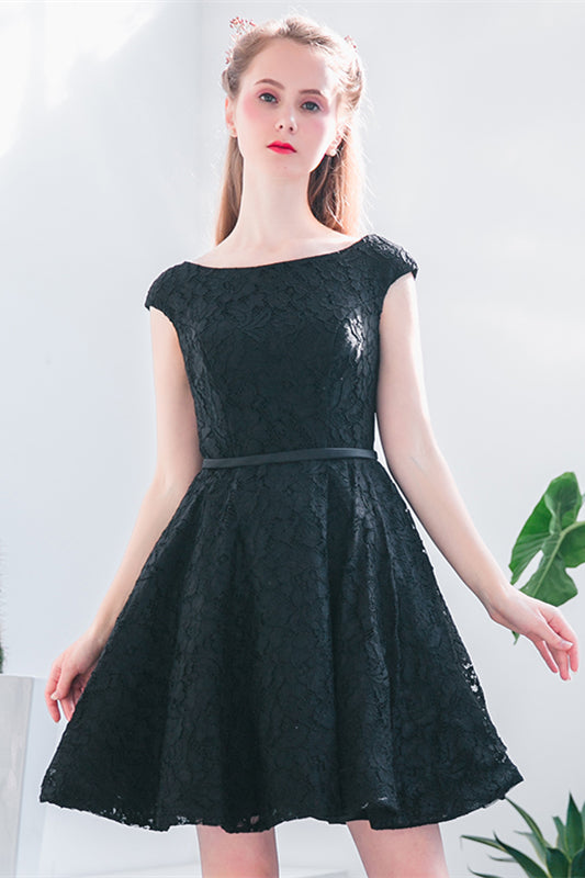 Semi formal black dress hotsell with sleeves