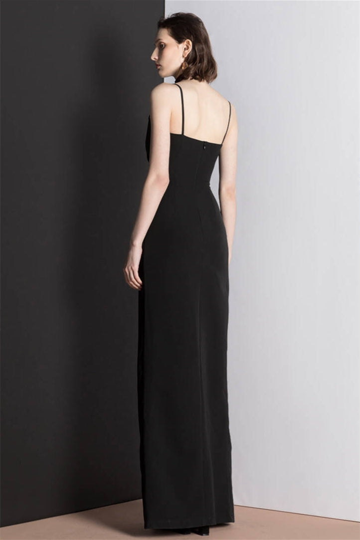 Tight Black Wrap Dress with Slit Black / US 2 Tight Black Wrap Dress with Slit Black / US 2