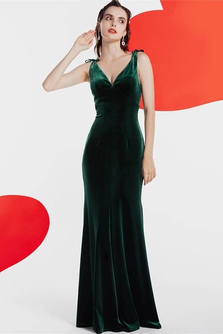 Tight Dark Green Velvet Dress