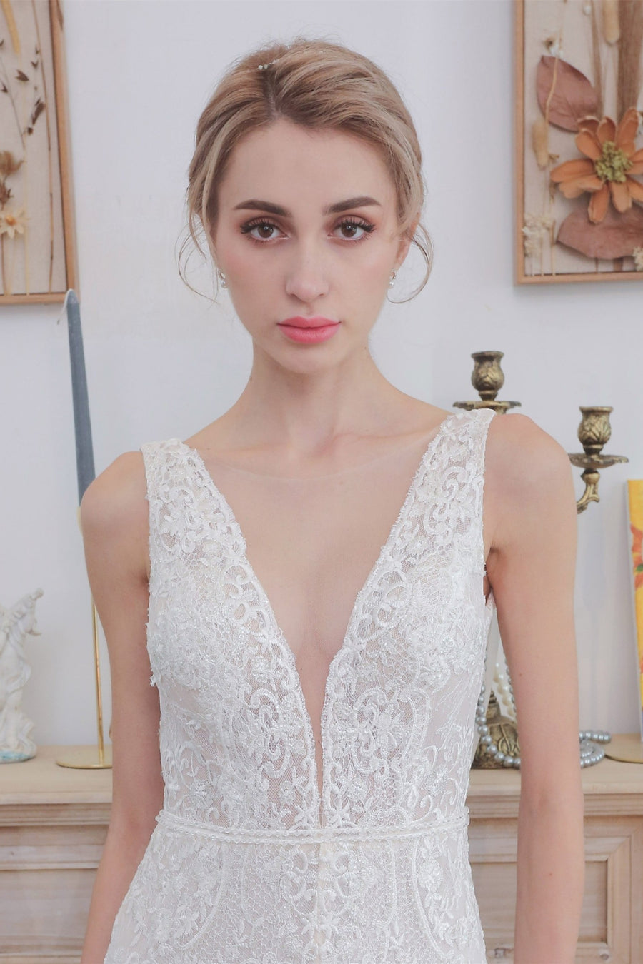 White Lace Mermaid White Lace Wedding Dress