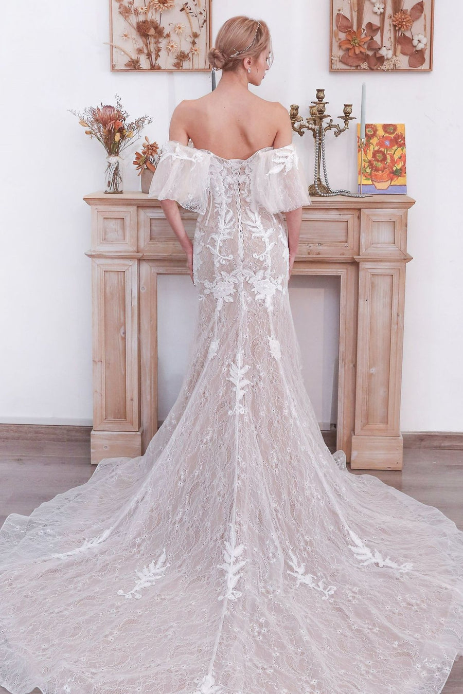 Luxury Off the Shoulder Mermaid Wedding Dress